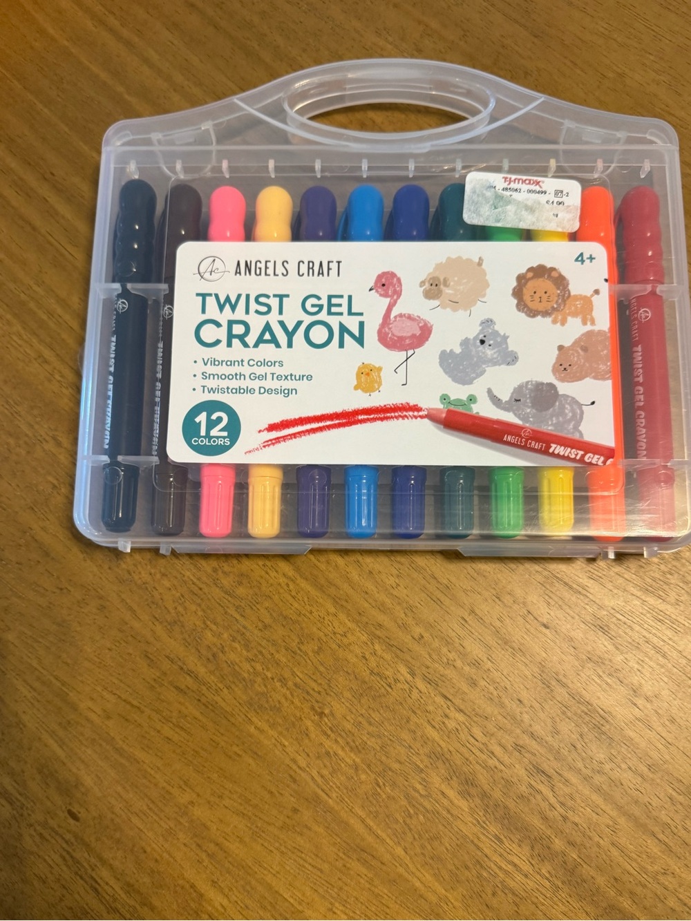 ANGEL CRAFT Twist Gel Crayon Set - 12 Colors Perfect for children or adults! NWT